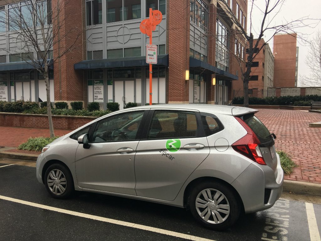 Zipcar in the Carlyle neighborhood of Alexandria, Virginia