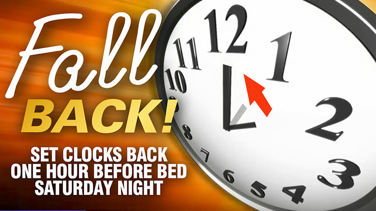 Daylight Savings Time - time to fall back one hour!