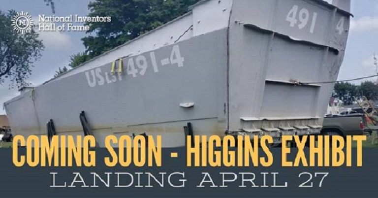 To mark the 75th anniversary of D-Day on June 6, 2019, the National Inventors Hall of Fame (NIHF) Museum in will be "landing" a restored Higgins Boat.